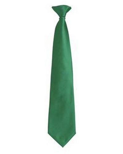PREMIER Fashion ”Colours” Work Clip On Tie () - Green