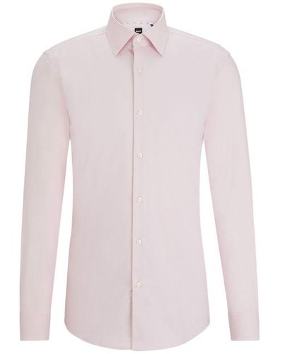 BOSS Hugo Boss H-Hank-Kent-C6-242 Long Sleeved Shirt Light Pastel - Pink