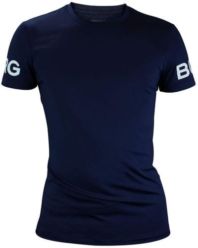 Björn Borg Björn - 's High Performance Short Sleeve T-shirt - Blue