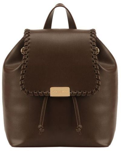 Laura Ashley Dark Backpack Faux Leather - Brown