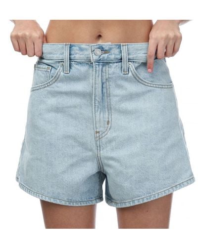 Levi's Dames High Waisted Mom Shorts In Lichtblauw