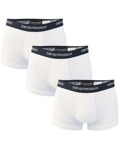 Armani 3-pack Core Logo Boxershorts Voor In Wit