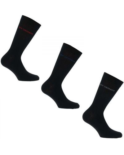 Ben Sherman 3 Pack Hedgehunter Socks - Black