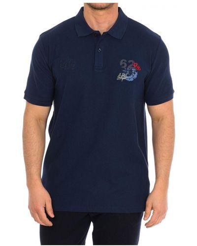 Daniel Hechter Short-Sleeved Polo Shirt 75104-181990 - Blue