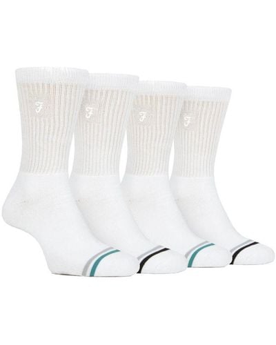 Farah Bamboo Sport Socks - White
