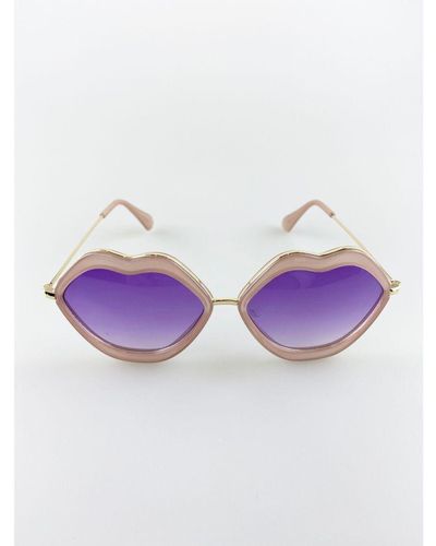 SVNX Ombre Lense Lips Sunglasses - Purple