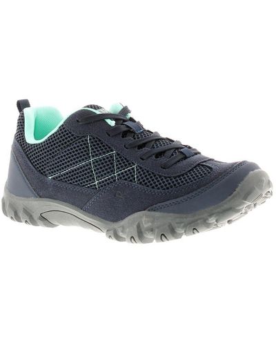 Regatta Ladies Synthetic Suede And Mesh Upper Lace Up Lifestyle Shoe - Blue