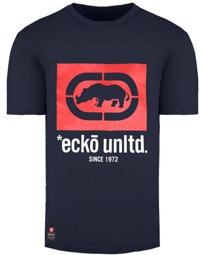 Ecko' Unltd Vespa Navy T-shirt Cotton - Blue