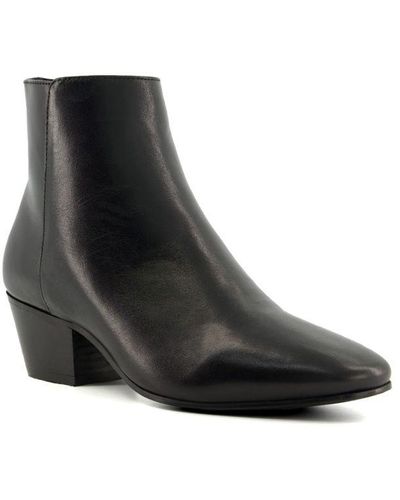 Dune Ladies Pisco - Western-style Ankle Boots Leather - Black