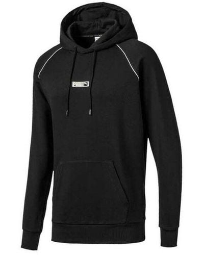 PUMA Classic Logo No2 Hoodie Pullover Sweatshirt Jumper 595251 01 Textile - Black
