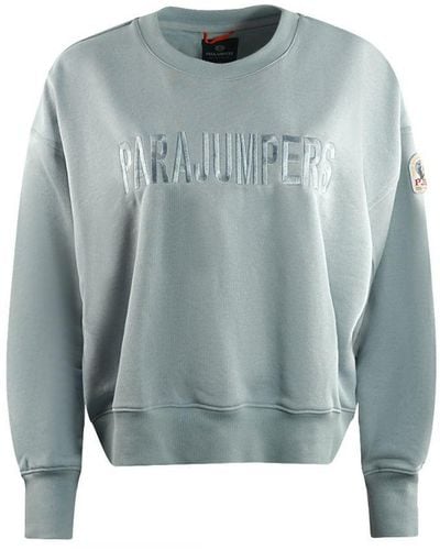 Parajumpers Melita Large Brand Logo Shark Grey Sweatshirt - Blauw