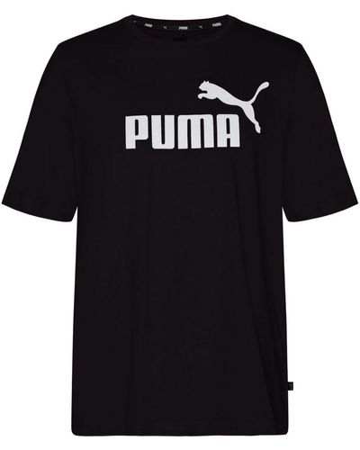 PUMA Essentials Logo Tee Top Cotton - Black