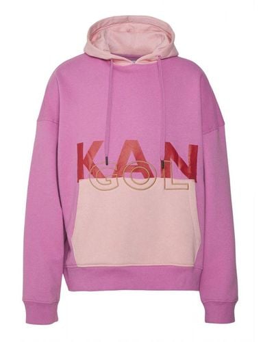 Kangol Organic Cotton Hoodie Sweatshirt - Pink