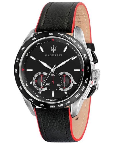 Maserati Horloge Traguardo Zwart