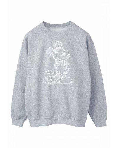 Disney Mickey Mouse Sketch Kick Sweatshirt (Sports) - Grey