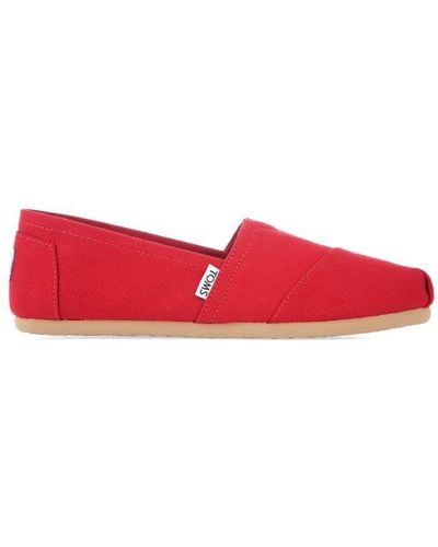 TOMS Womenss Classics Canvas Court Shoes - Red