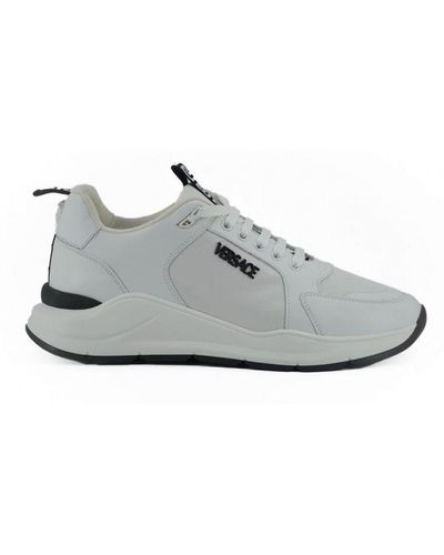 Versace Calf Leather Trainers - White