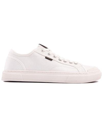 Superdry Vegan Canvas Low Top Trainers - White