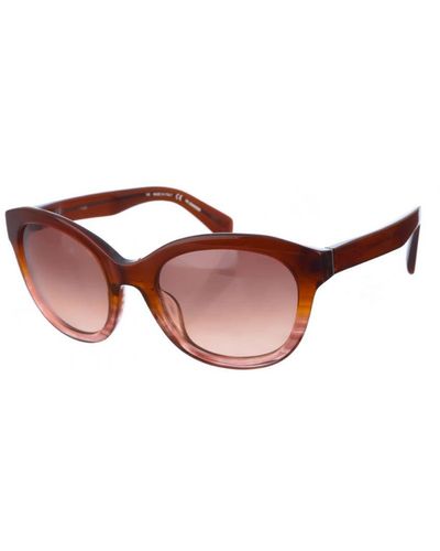 Jil Sander Js716S Oval-Shaped Acetate Sunglasses - Brown