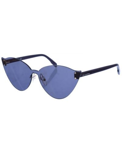 Karl Lagerfeld Butterfly Shape Rimless Sunglasses Kl996S - Blue