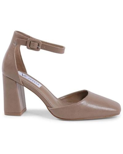 19V69 Italia by Versace Ankle Strap Pump Synthetic Leather - Natural