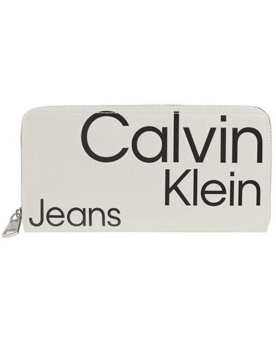 Calvin Klein Calvin Klein Rfid-portemonnee Met Rits Voor - Metallic