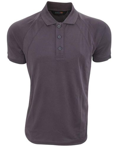 Regatta Hardwear Coolweave Short Sleeve Polo Shirt (Iron) - Purple