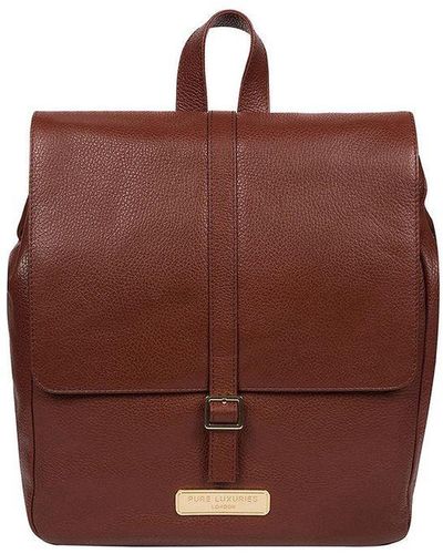 Pure Luxuries 'Daisy' Leather Backpack - Brown