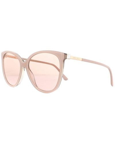 Jimmy Choo Sunglasses Lissa/S Kon K1 Nude Glitter Mirror - White