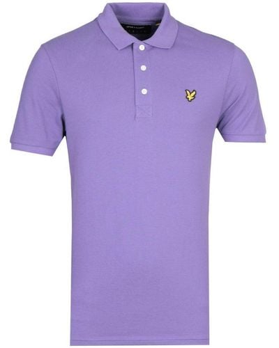 Lyle & Scott Short Sleeve Polo Shirt - Purple