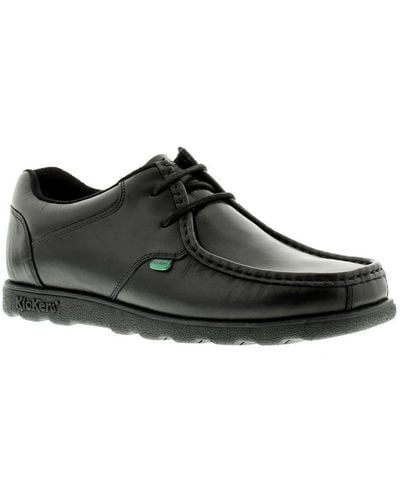 Kickers New /gents Black Fragma Lace Up Casual Shoes. Leather