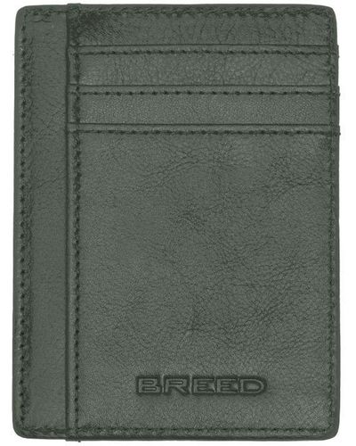 Breed Chase Genuine Leather Front Pocket Wallet - Green