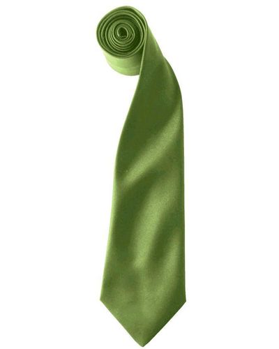 PREMIER Colours Satin Clip Tie (Pack Of 2) (Oasis) - Green