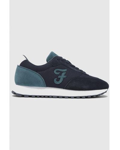 Farah 'Finley' Casual Lace Up Trainers Rubber - Blue