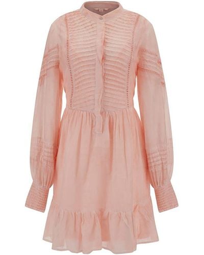 Guess Long Sleeve Mia Dress - Pink