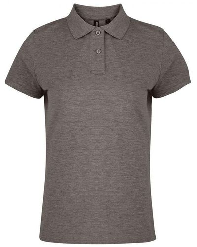 Asquith & Fox Ladies Plain Short Sleeve Polo Shirt () - Grey