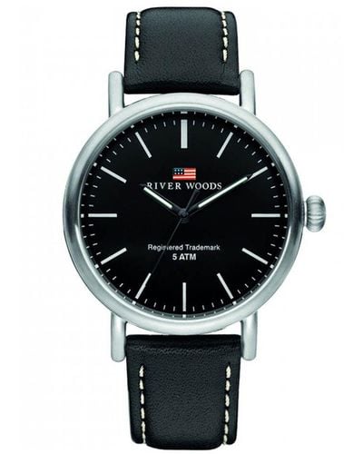 River Woods Hudson Watch Rw420023 Leather (Archived) - Black