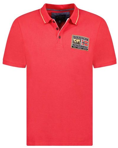 GEOGRAPHICAL NORWAY Short-Sleeved Polo Shirt Sy1308Hgn - Red