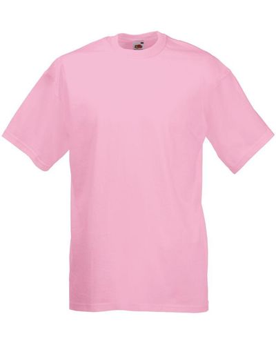 Fruit Of The Loom Valueweight Short Sleeve T-Shirt (Light) - Pink