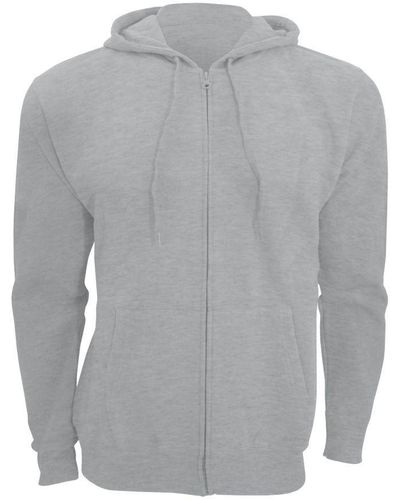Sol's Zeven Volle Zip Hooded Sweatshirt / Hoodie (grijze Mergel) - Grijs