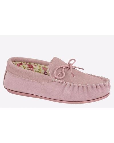 Mokkers Lily Moccasin Slippers - Pink