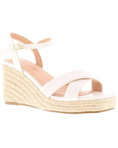 Apache Wedge Sandals Liso Buckle - Natural