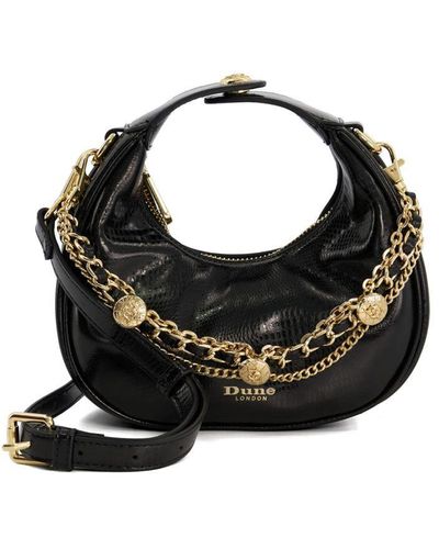 Dune Dressings Small Chain-Detail Grab Bag - Black