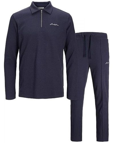 Jack & Jones | Trainingspakset Met Kraag Voor - Blauw