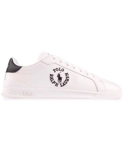 Ralph Lauren Polo Heritage Circle Logo Trainers - Pink