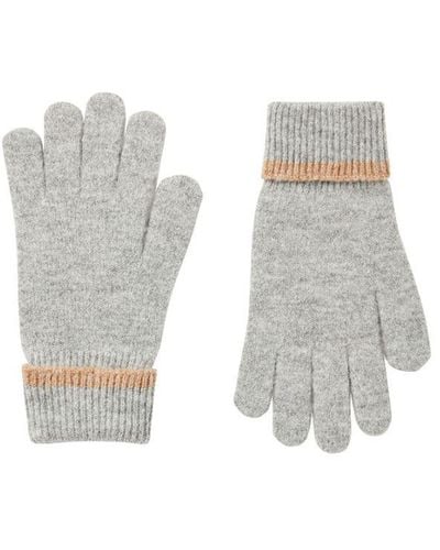 Joules Eloise Knitted Winter Warm Gloves - White