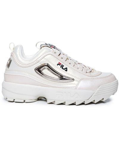 Fila Disruptor N Low Beige Trainers Leather - White