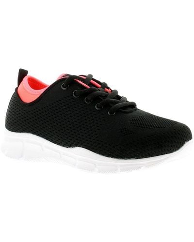 FOCUS BY SHANI Trainers Rebound Lace Up Black