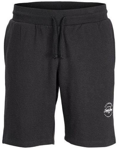 Jack & Jones Regular Fit Casual Sweat Short With Logo Cotton - Grey