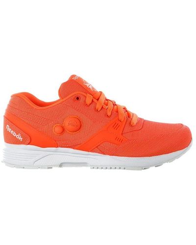 Reebok Pump Dual Tech Solar Lace-Up Synthetic Running Trainers M46324 - Orange